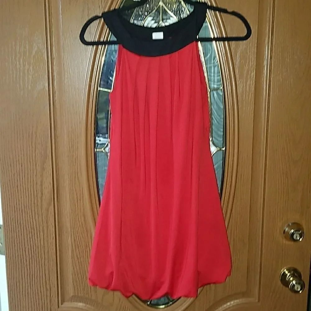 Body Central Red  Bubble Dress SZ S EUC